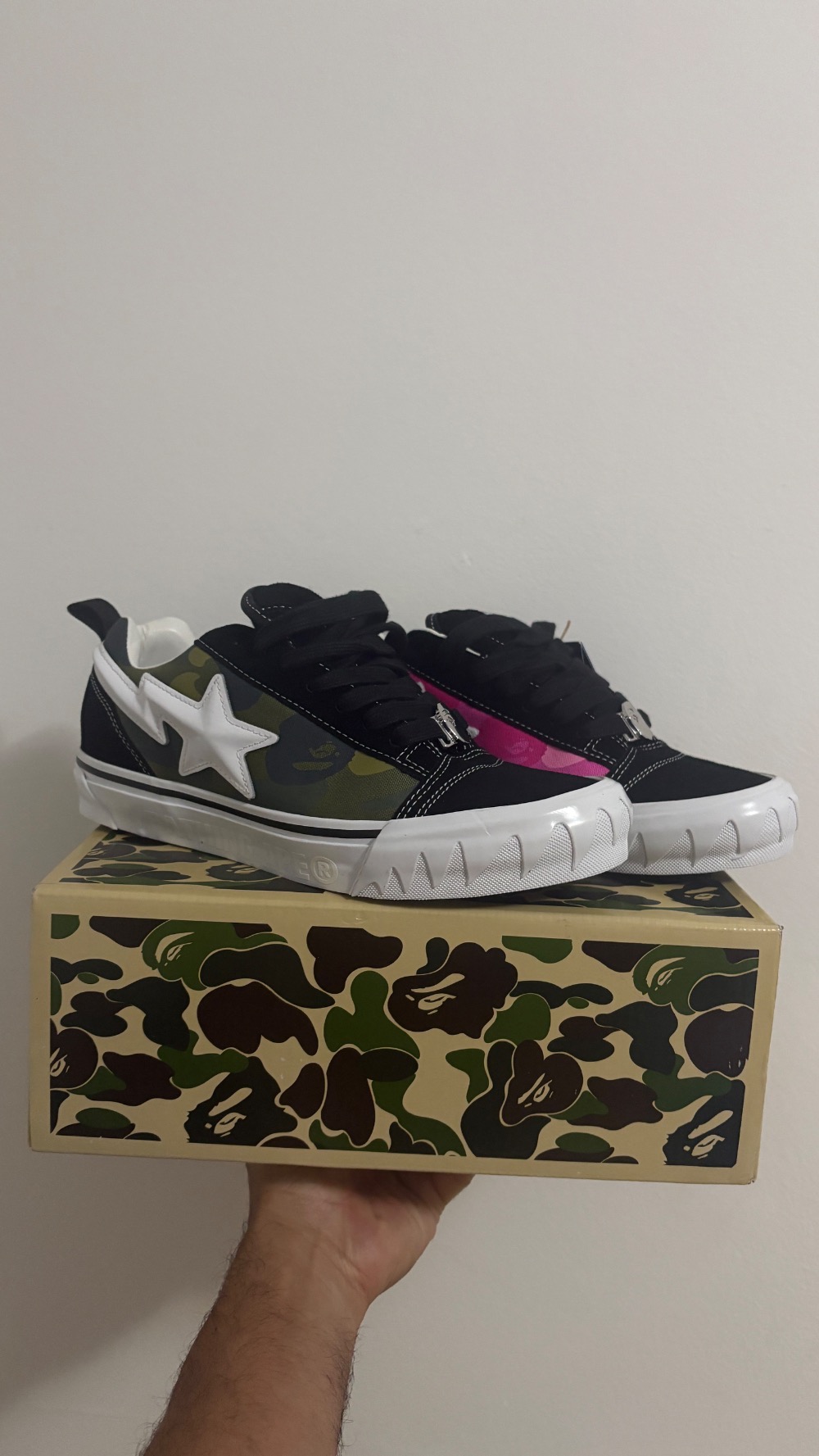 BAPE x Vans Premium Knu Skool Camo Green