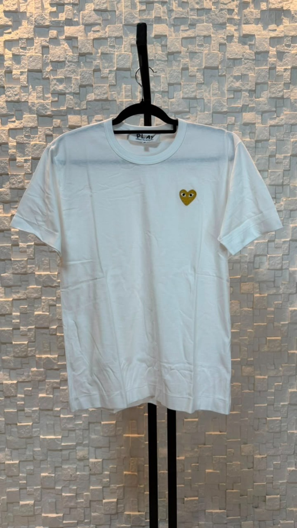 Camiseta Comme des Garcons PLAY White/Gold