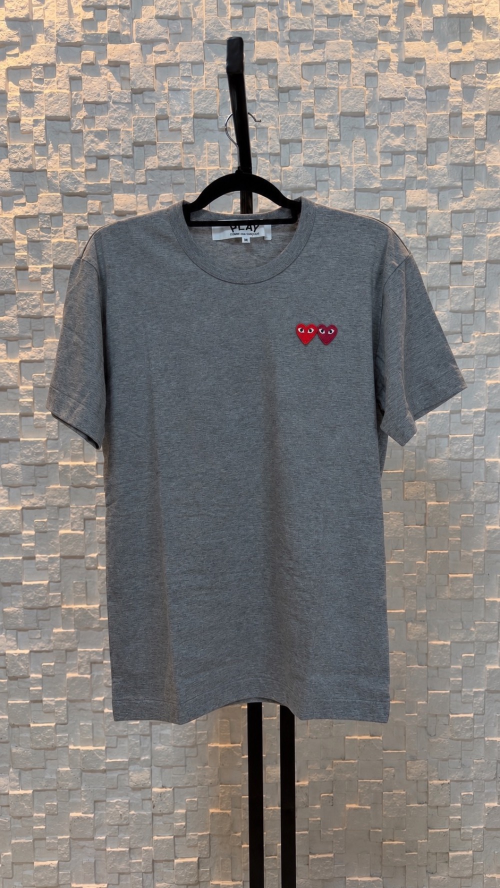 Camiseta Comme des Garcons PLAY Twin Emblem Grey/Red