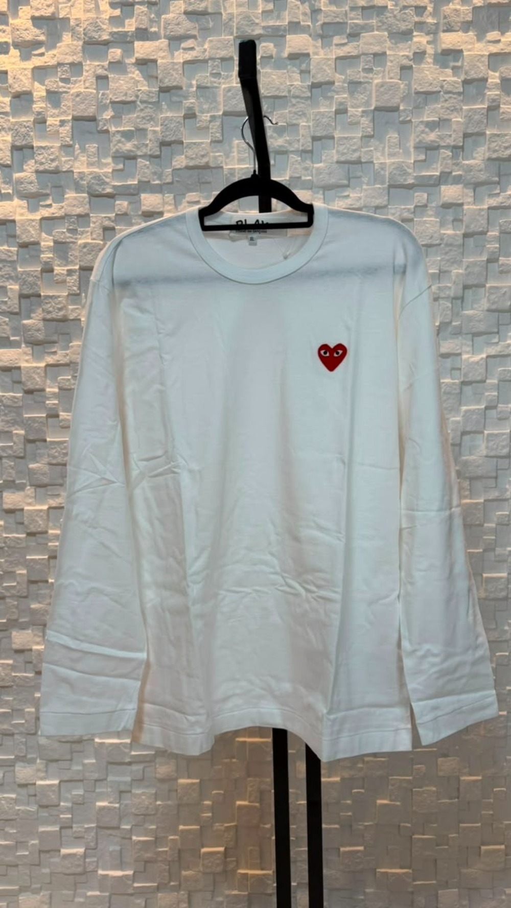 Camiseta Longsleeve Comme des Garcons PLAY White/Red