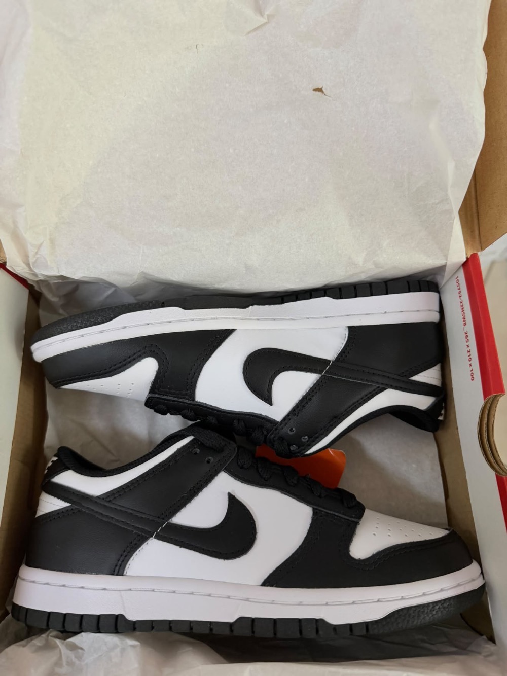 Nike Dunk Low GS Black White Panda — 38, Novo