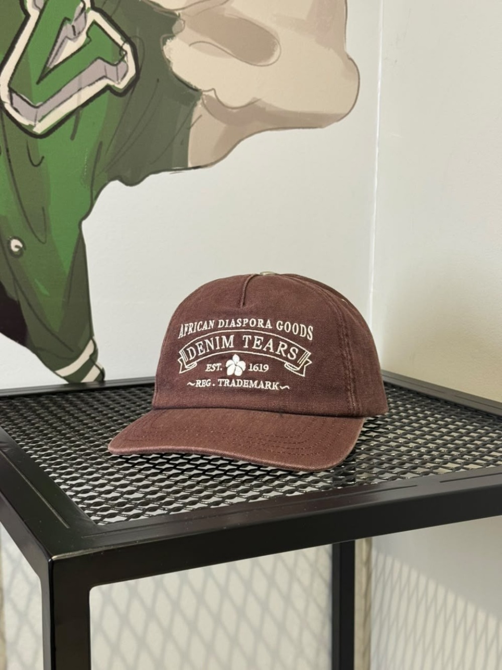 Boné Denim Tears ADG Brown — Único, Novo