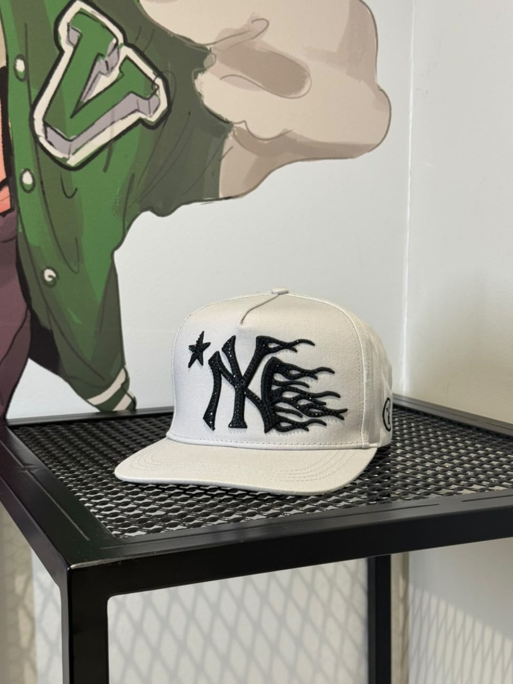 Boné Hellstar NY Flame Snapback Grey — Único, Novo