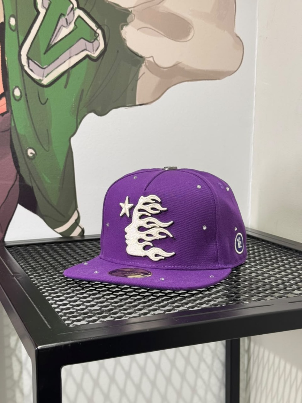 Boné Hellstar OG Logo Rhinestone Purple