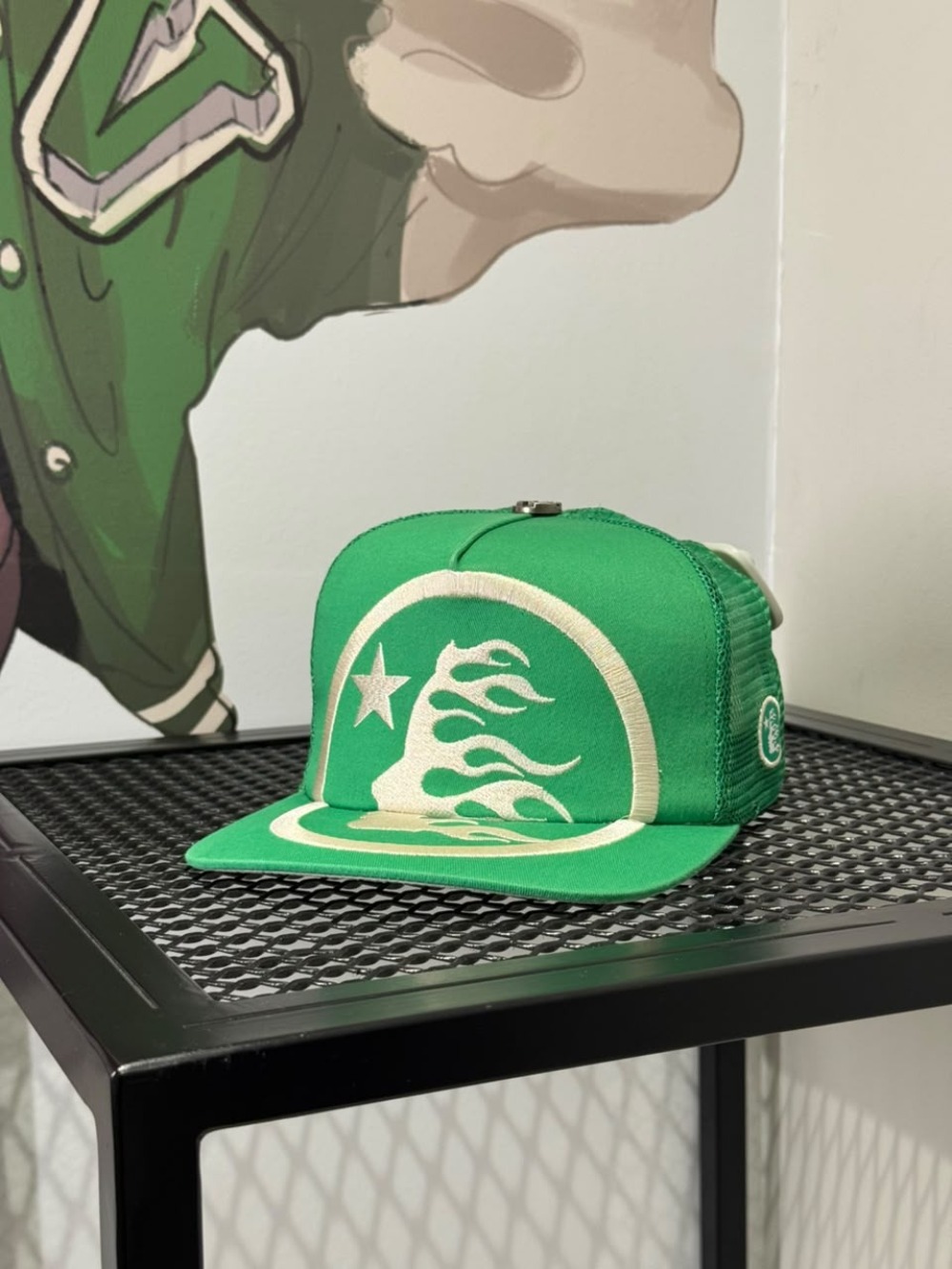 Boné Hellstar Trucker Big Logo Green