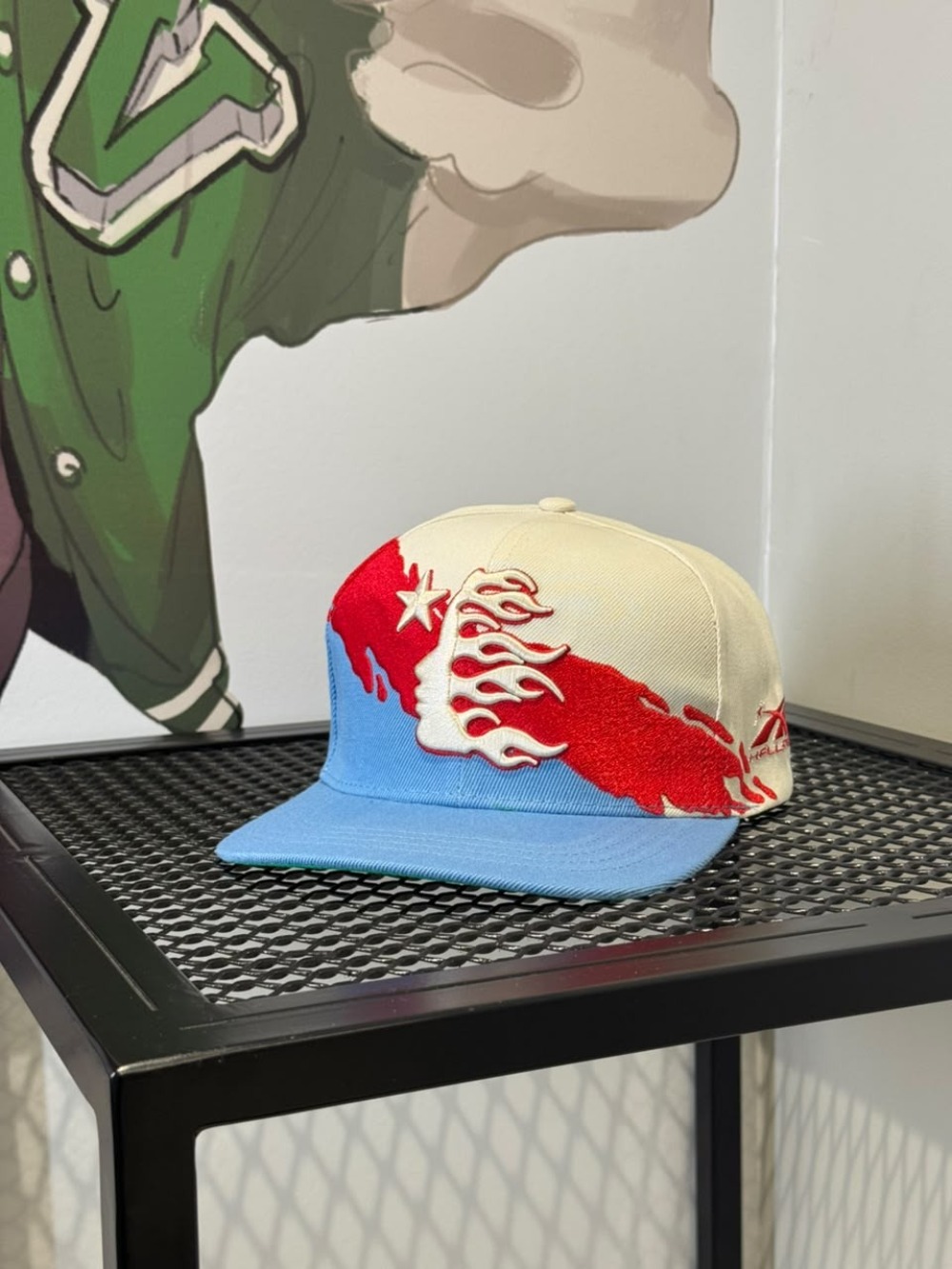 Boné Hellstar Paintbrush Snapback Red Blue