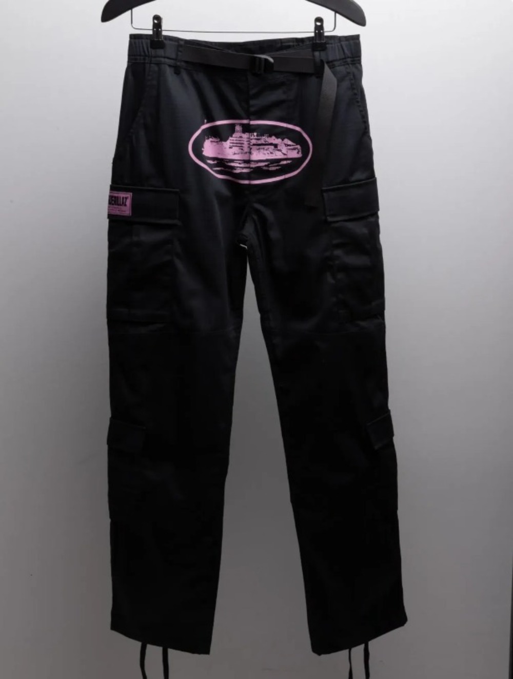 Calça Corteiz Cargo Guerrilaz Black Pink
