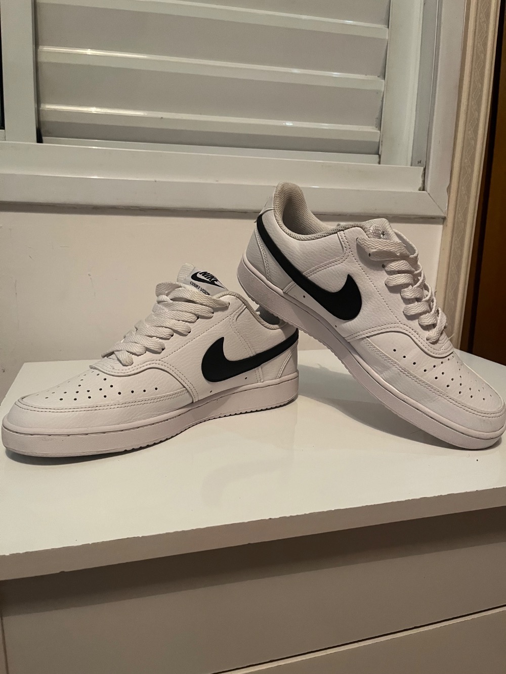 Nike Court Vision Low Next Nature White Black Feminino