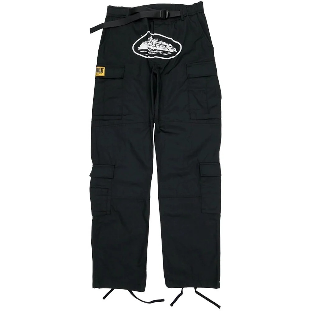 Calça Corteiz RTW Alcatraz Cargo Black White