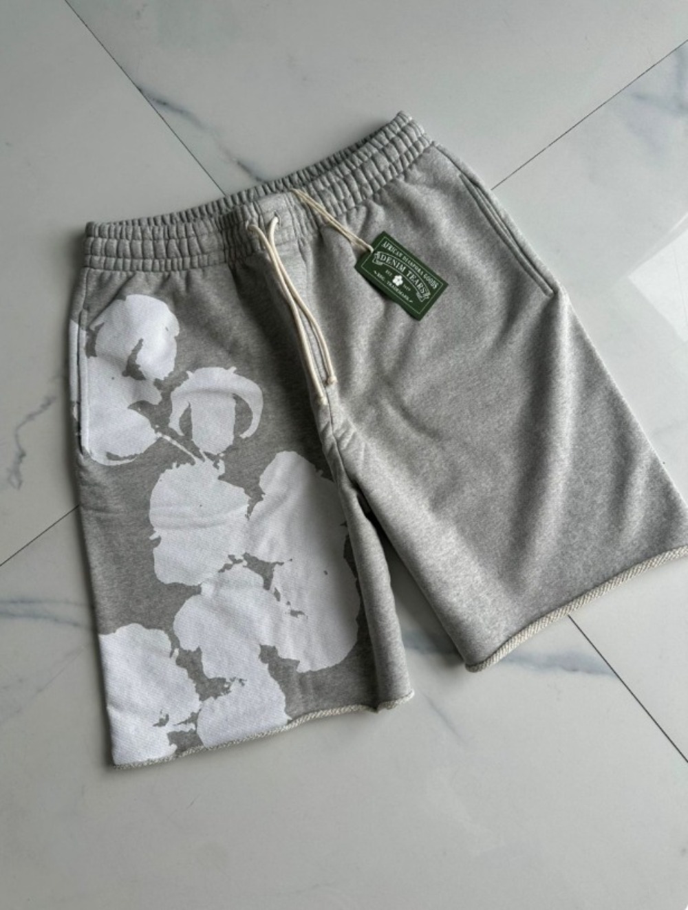 Shorts Denim Tears Big Cotton Wreath Sweat Grey