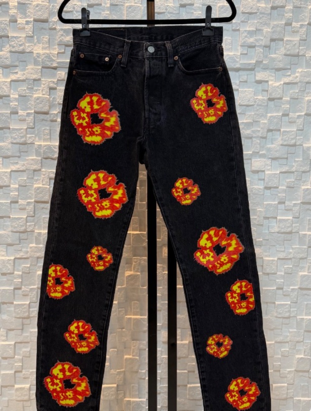 Calça Denim Tears x Offset 501 Jeans Black