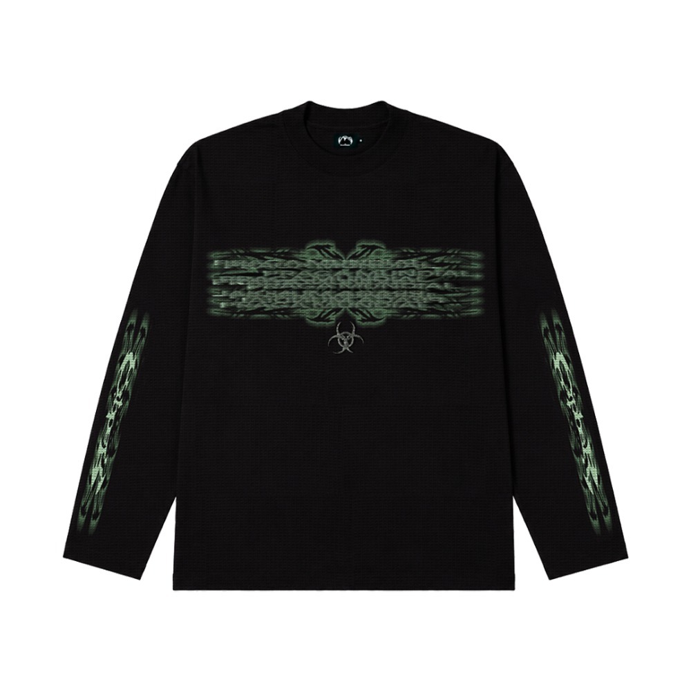 Camiseta CIPHER Long-Sleeve Waffle Black
