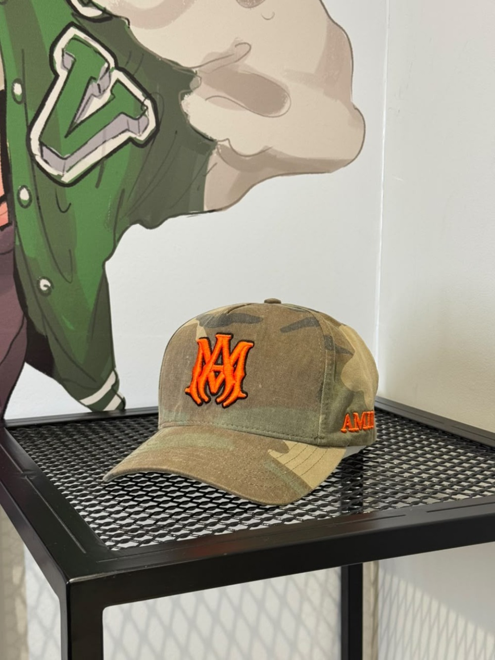 Boné Amiri Logo Baseball Camo — Único, Novo
