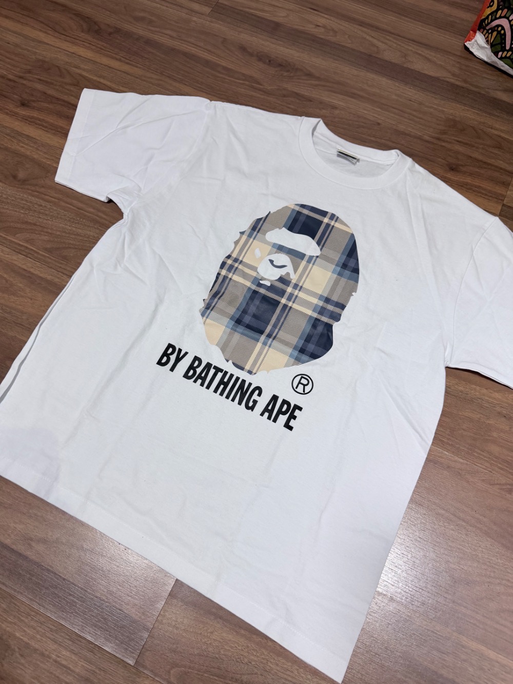 Camiseta A Bathing Ape Bape Check White Blue