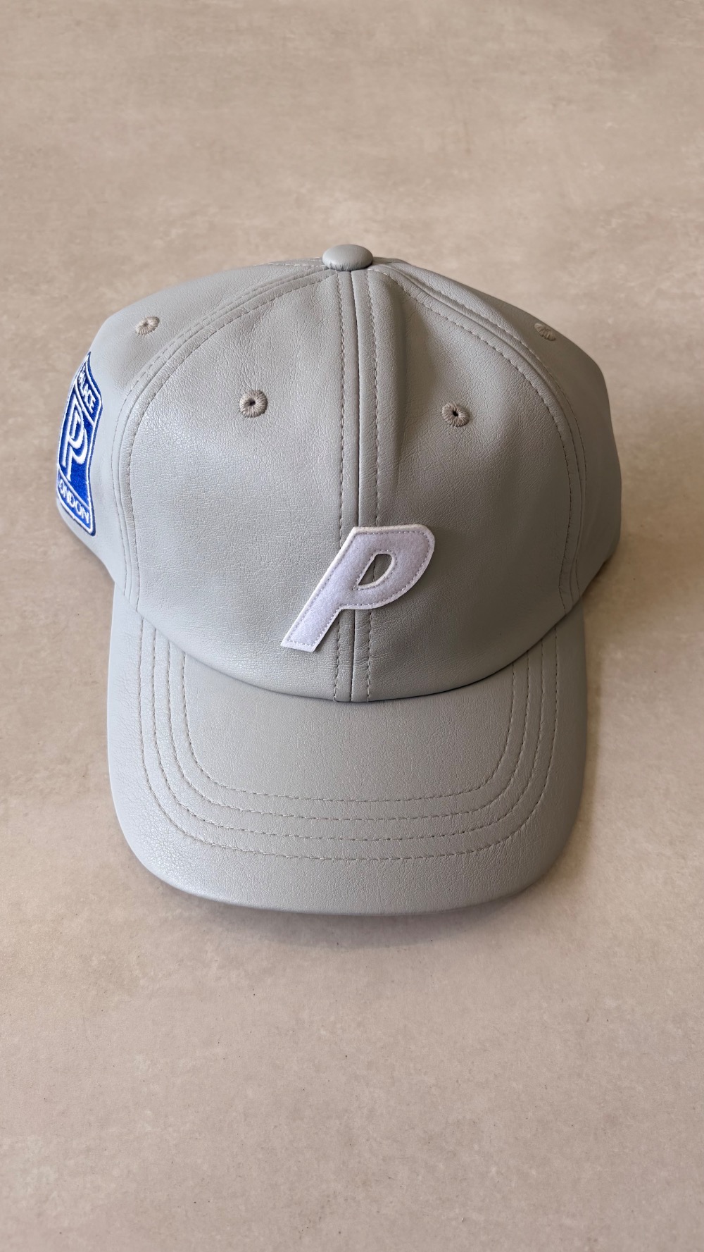 Boné Palace Faux Leather P 6-Panel Grey