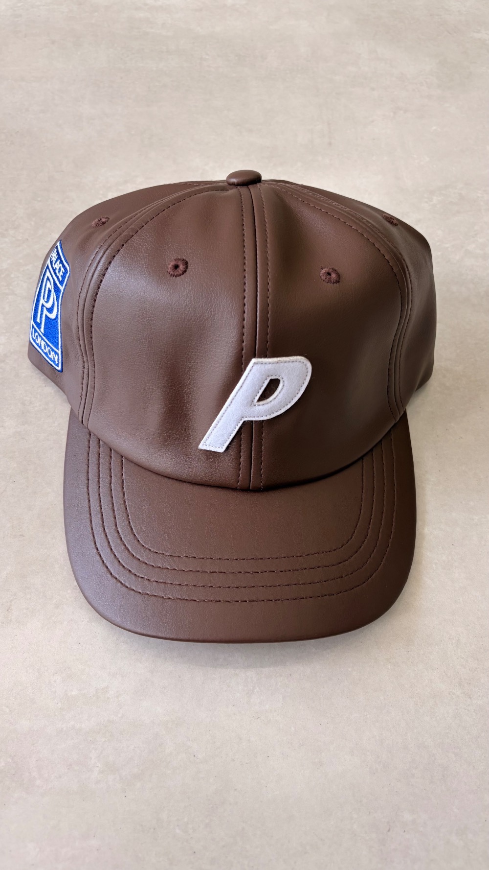 Boné Palace Faux Leather P 6-Panel Brown