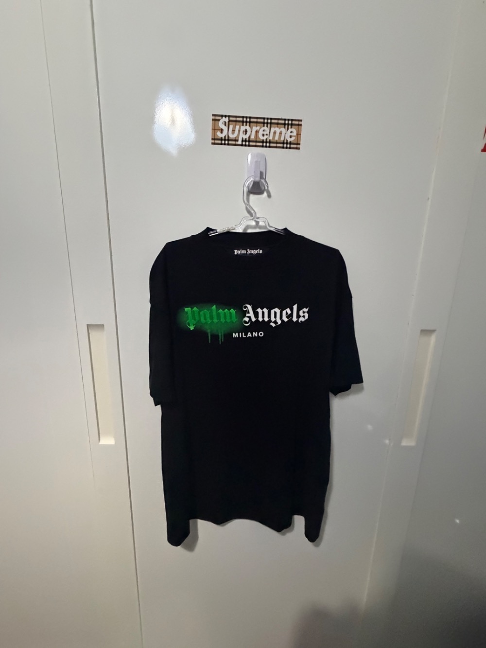 Camiseta Palm Angels Milano Sprayed Black Green