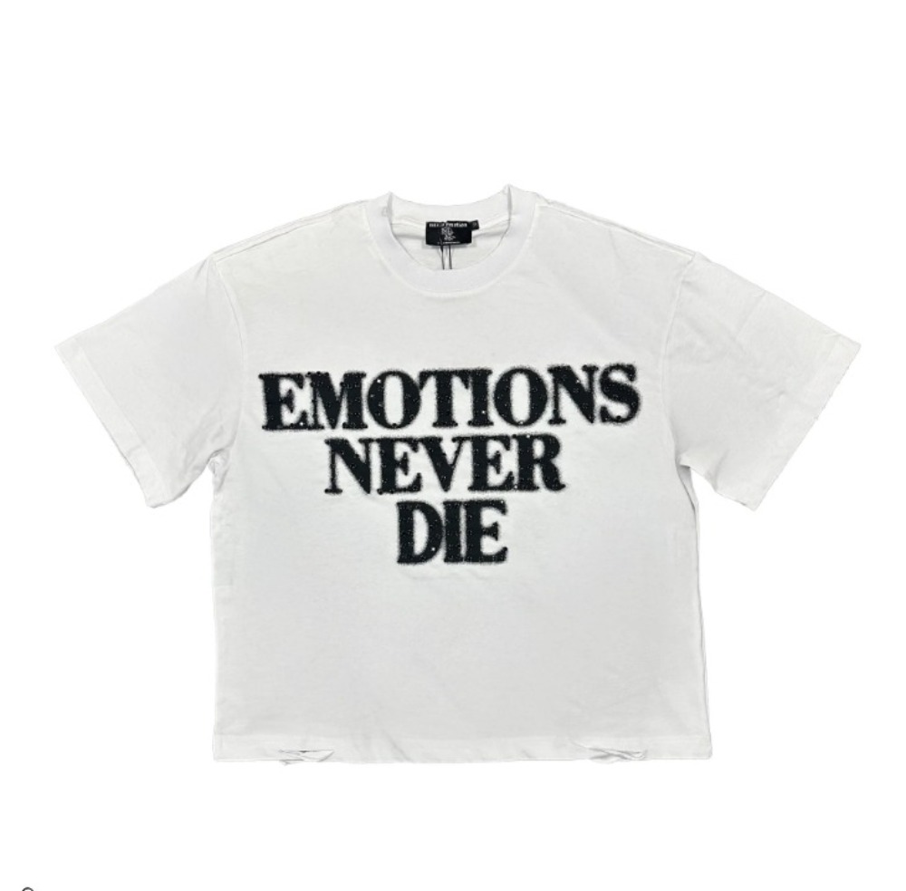 Camiseta Mixed Emotions White End Rhinestone