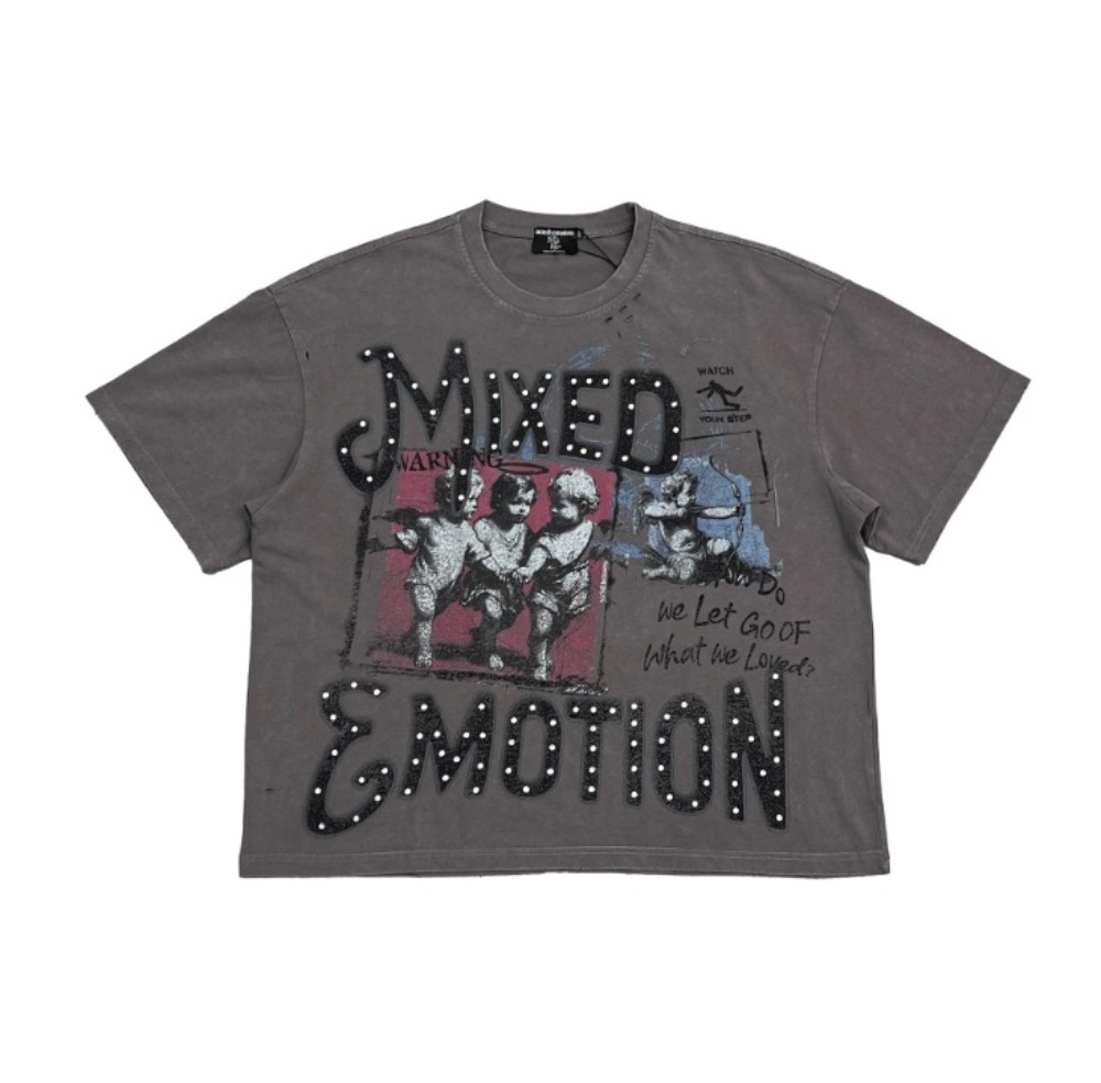 Camiseta Mixed Emotions Grey “Friends”