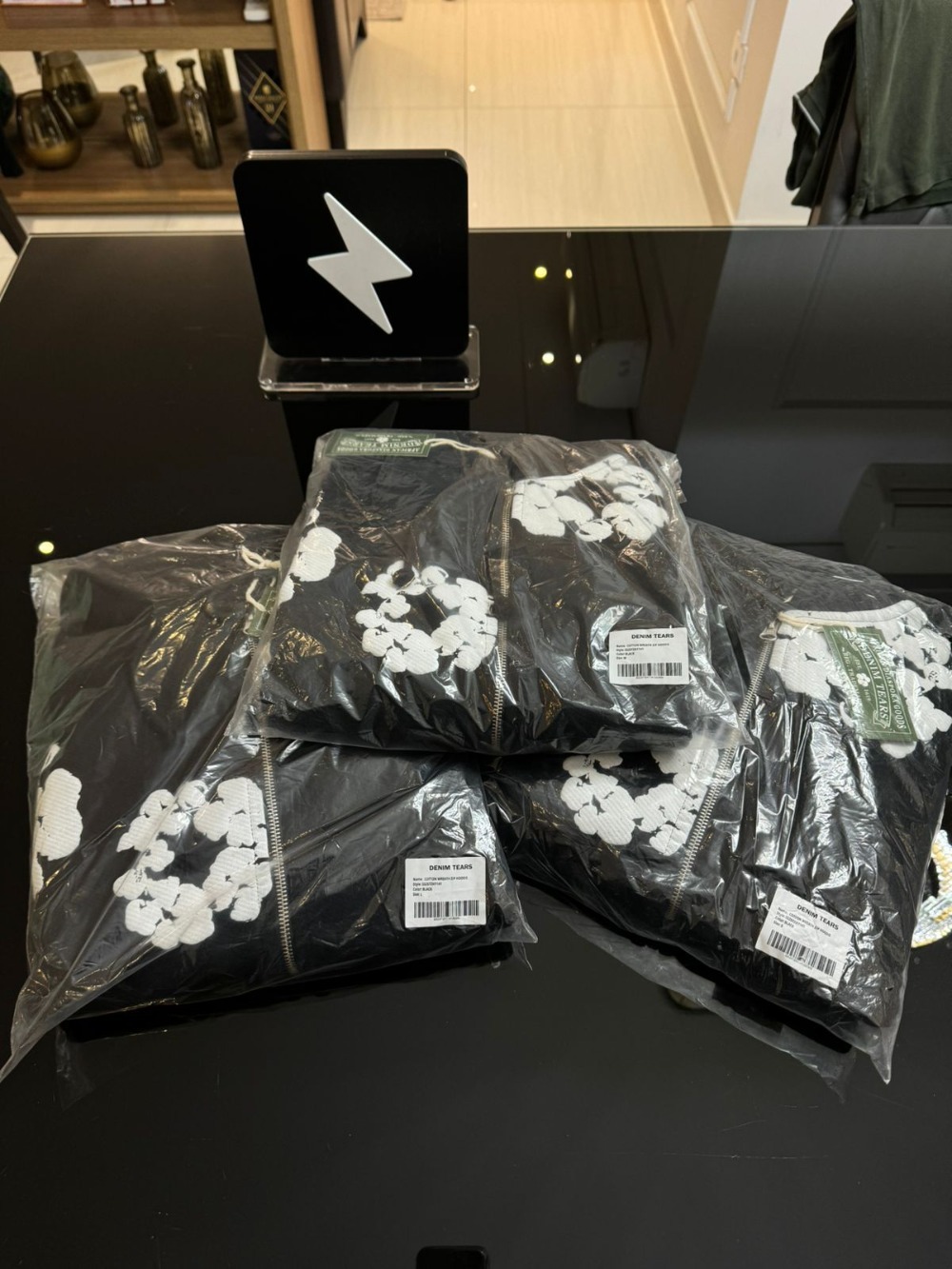 Moletom Denim Tears Cotton Wreath Zip Black