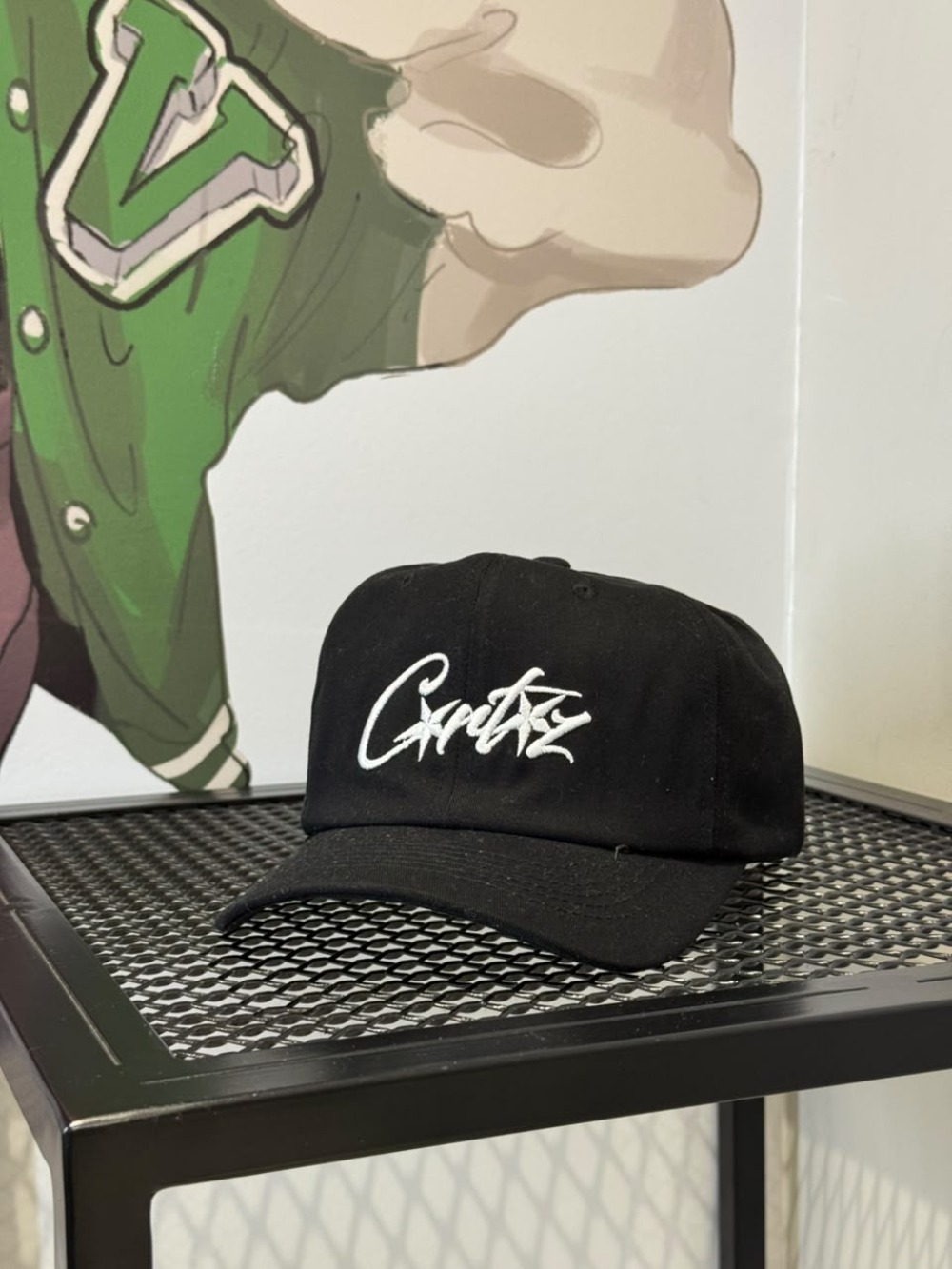 Boné Corteiz Script Cap Black