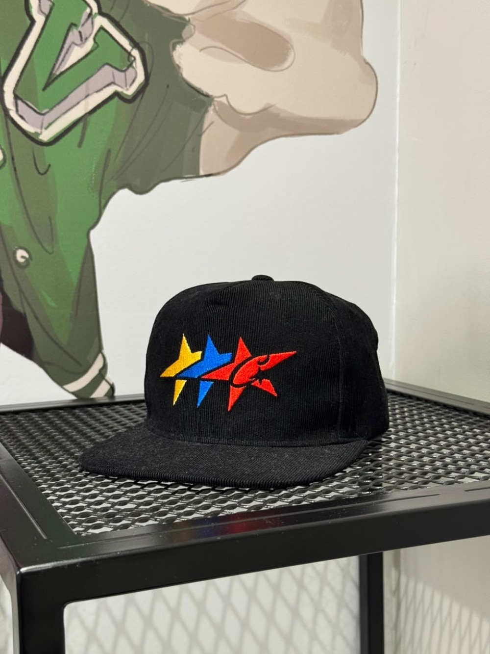 Boné Corteiz C-Star Corduroy Trucker Black