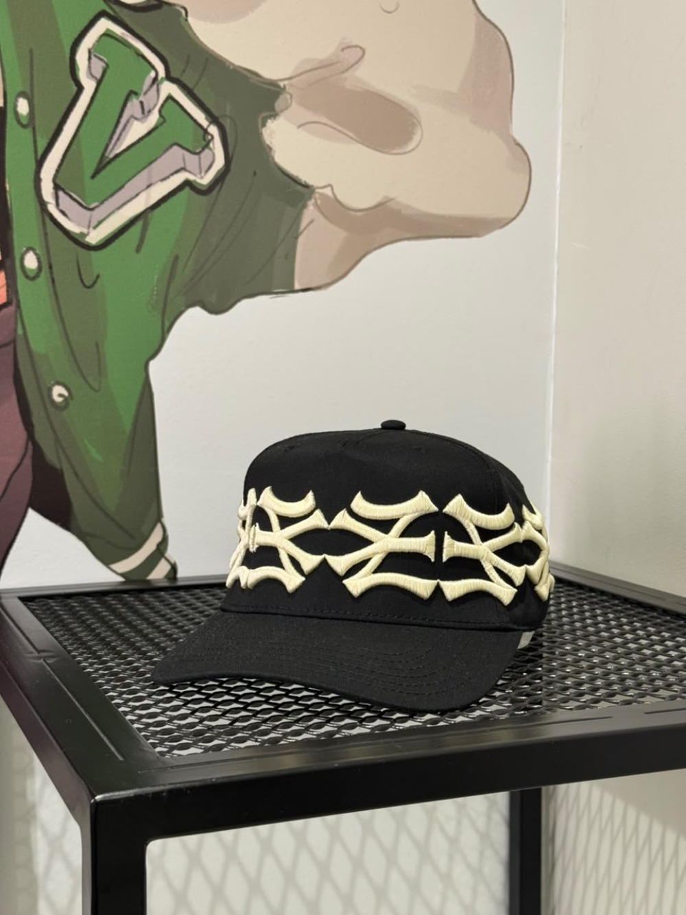 Boné oMA Studios NY NY Crown Black Cream — Único, Novo