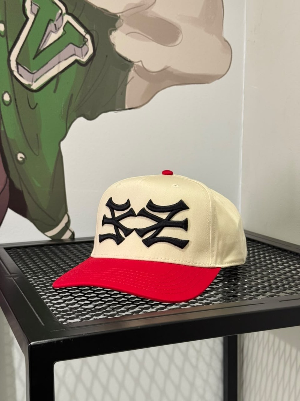 Boné oMA Studios NY NY Curved Brim Cream Red — Único, Novo