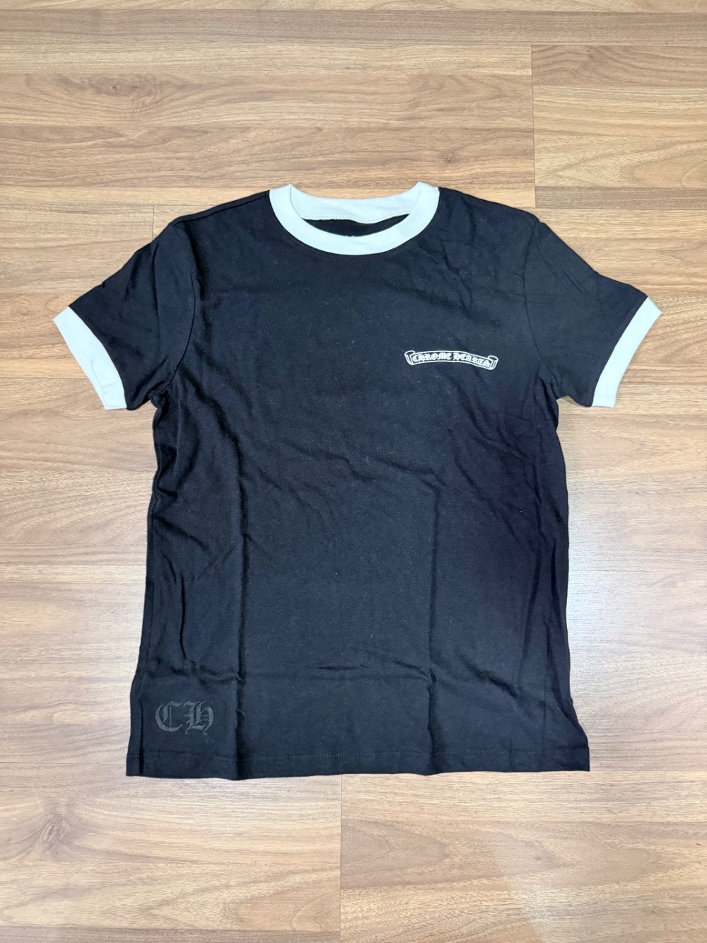 Camiseta Chrome Hearts Horseshoe Logo Ringer Black