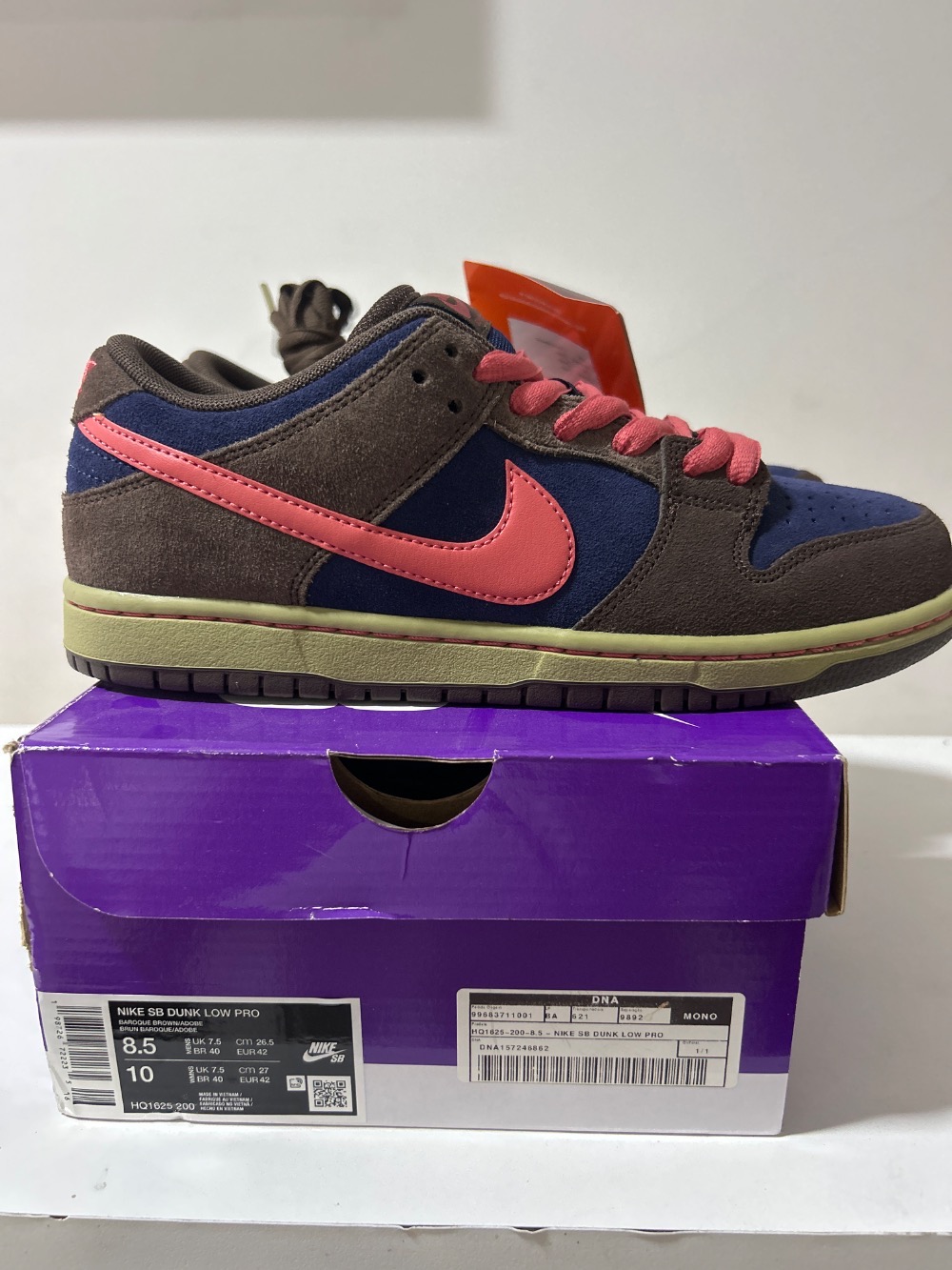 Nike SB Dunk Low Baroque Brown Midnight Navy — 40, Novo