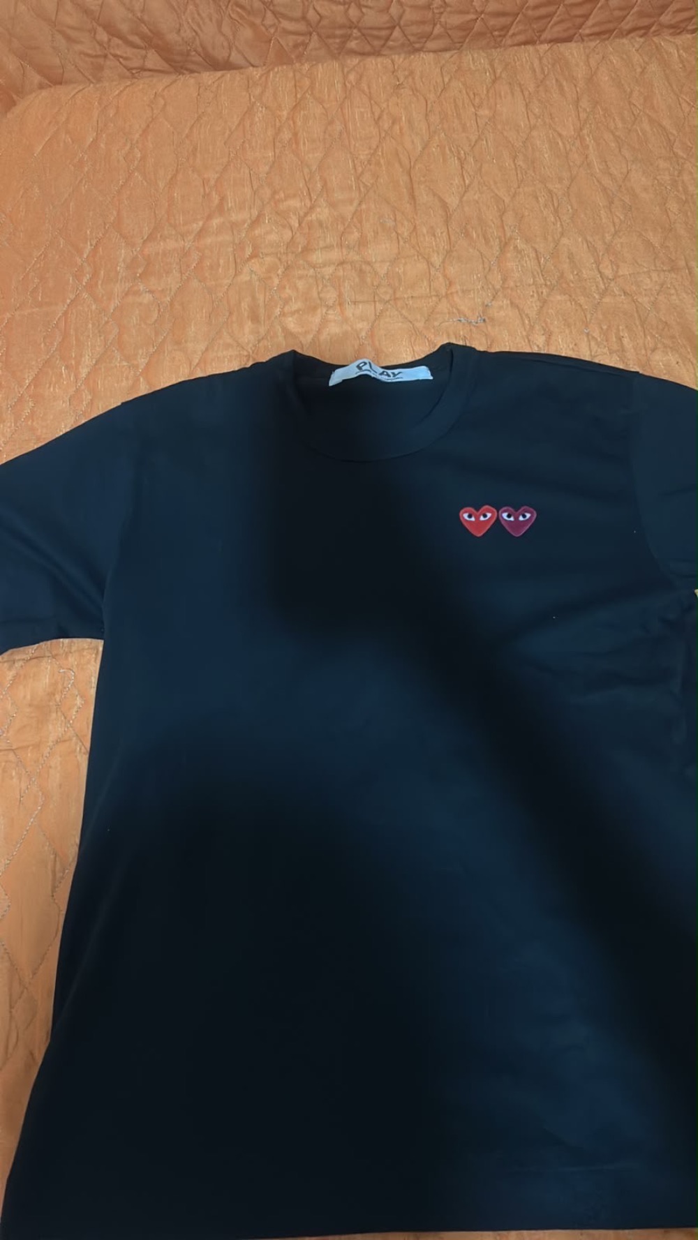 Camiseta Comme des Garcons PLAY Play Double Hearts Black