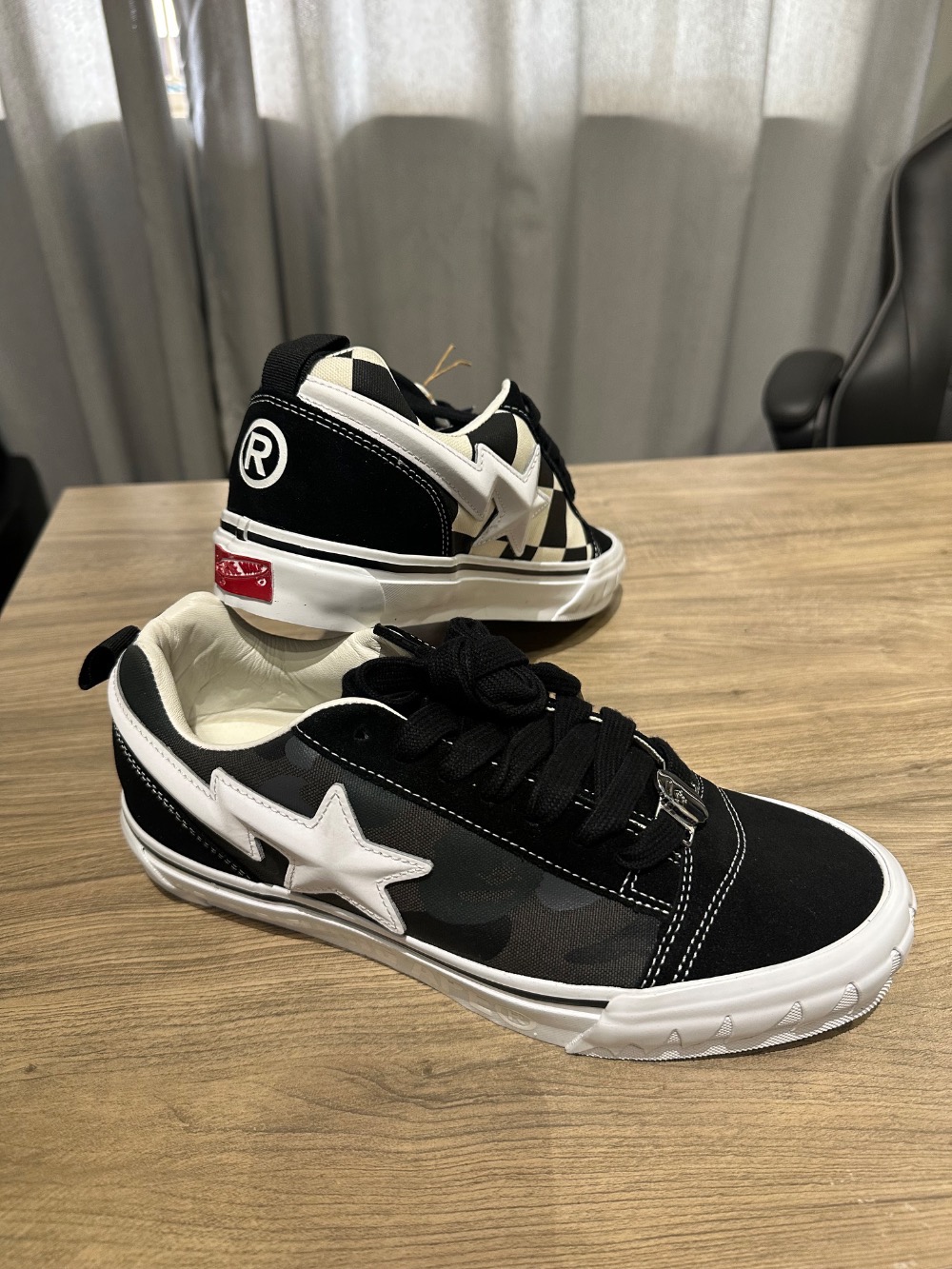 BAPE x Vans Premium Knu Skool Camo Black