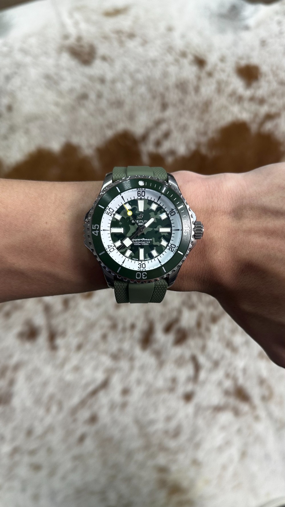 Relógio Breitling Superocean Borracha