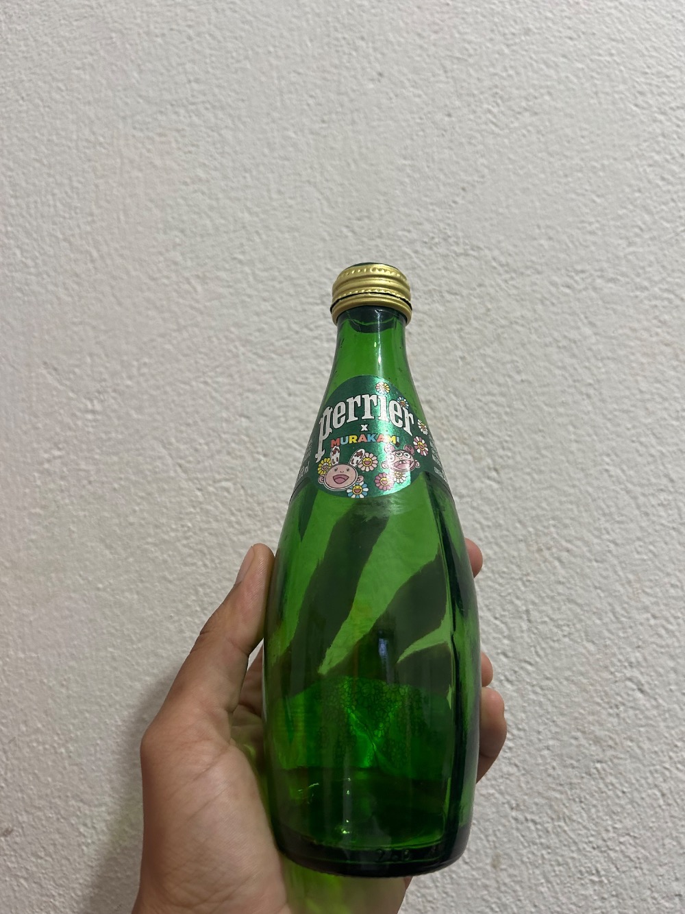 edição limitada Perrier x Takashi Murakami Garrafa de vidro