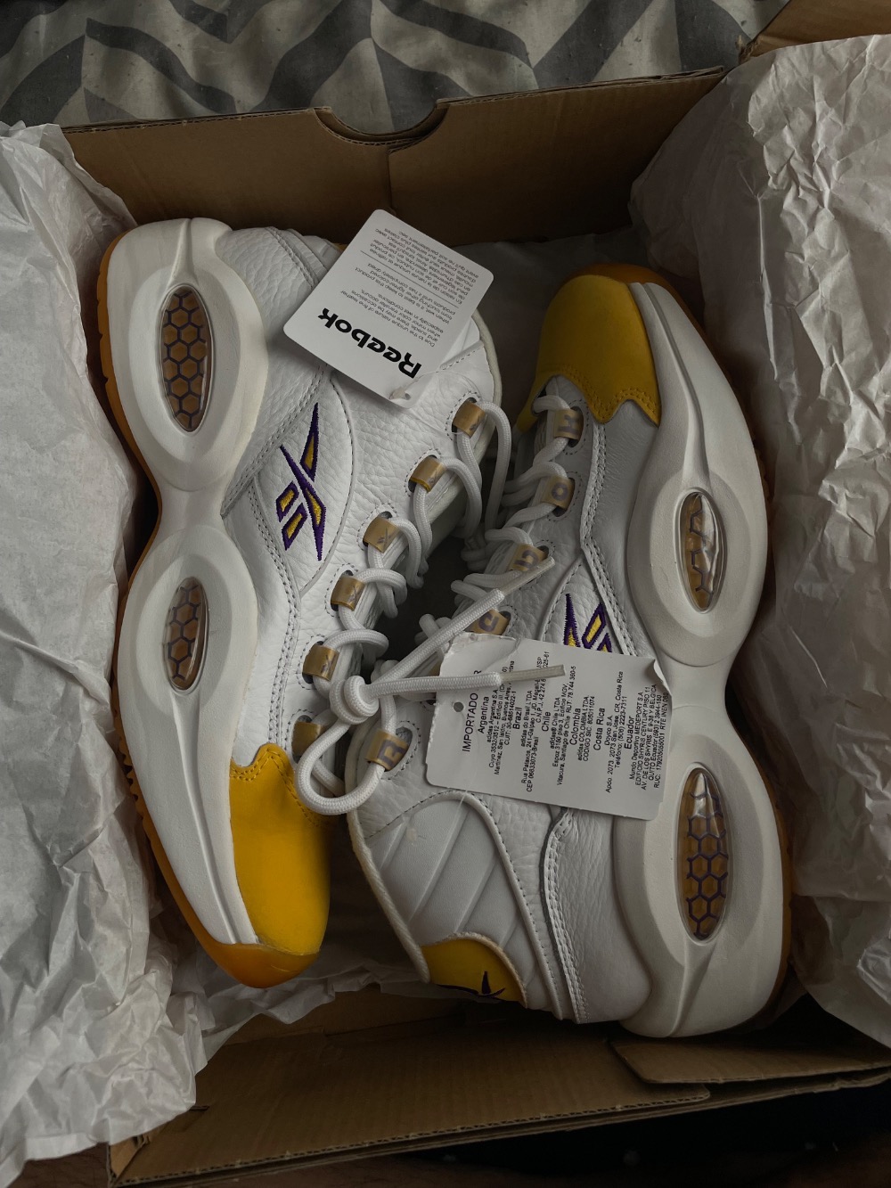 Reebok Question Yellow Toe