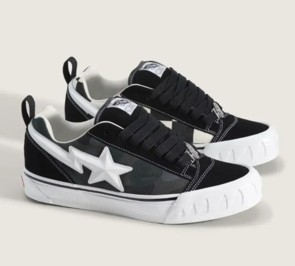 BAPE x Vans Premium Knu Skool Camo Black