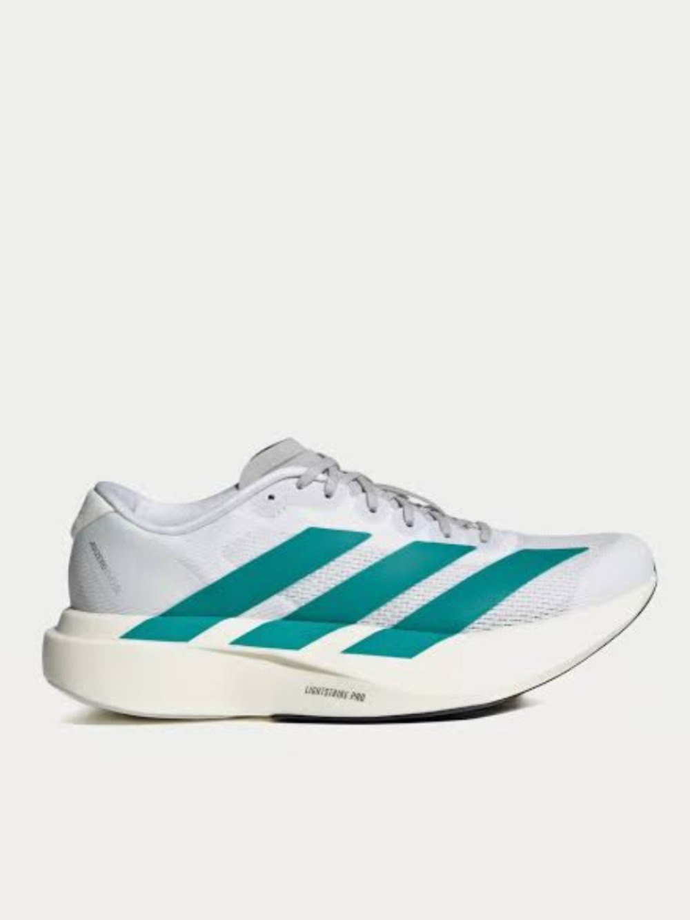 adidas Adizero EVO SL Cloud White Pure Teal Grey Two