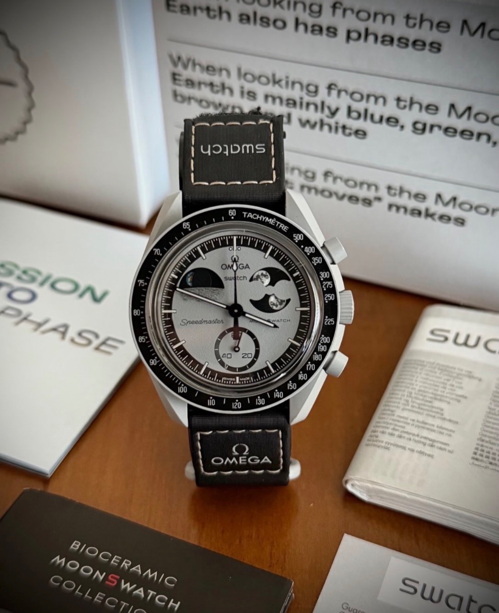 Swatch x Omega Relógio Bioceramic Mission To Earthphase 42mm