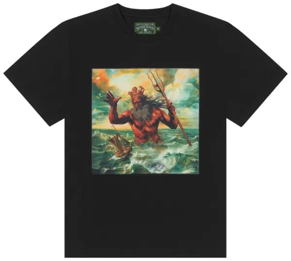 DENIM TEARS - Camiseta Poseidon's Revenge "Preto"