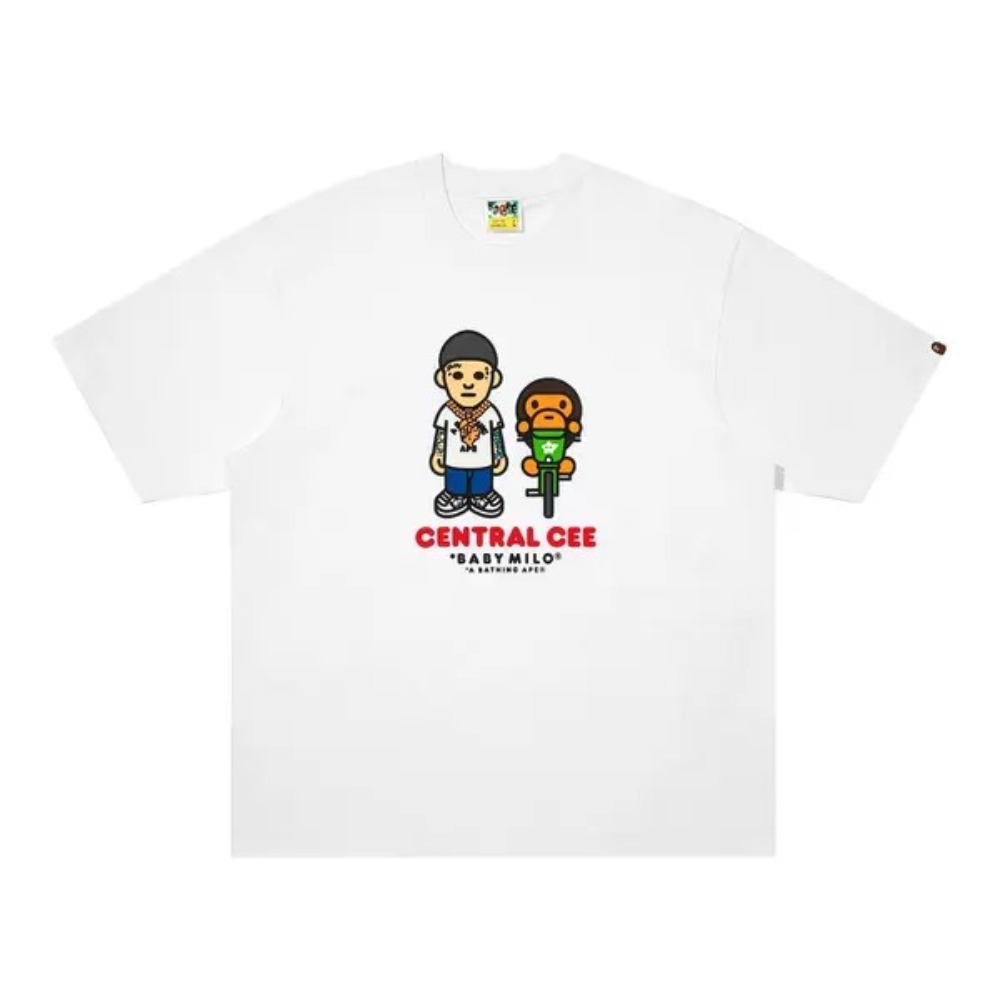 Spotify x SYNA By Central Cee x BAPE Camiseta Bax Milo Relaxed Fit White