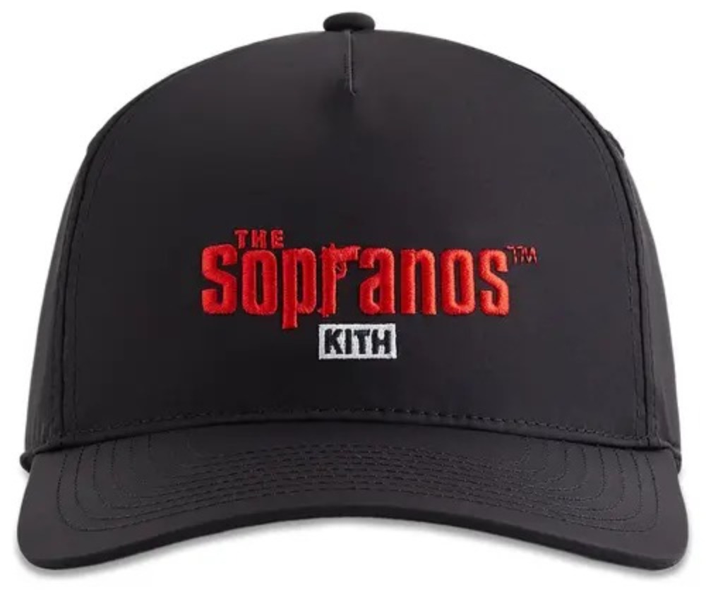 The Sopranos x Kith Nylon Bay Low Pinch Crown Snapback Black — Único, Novo