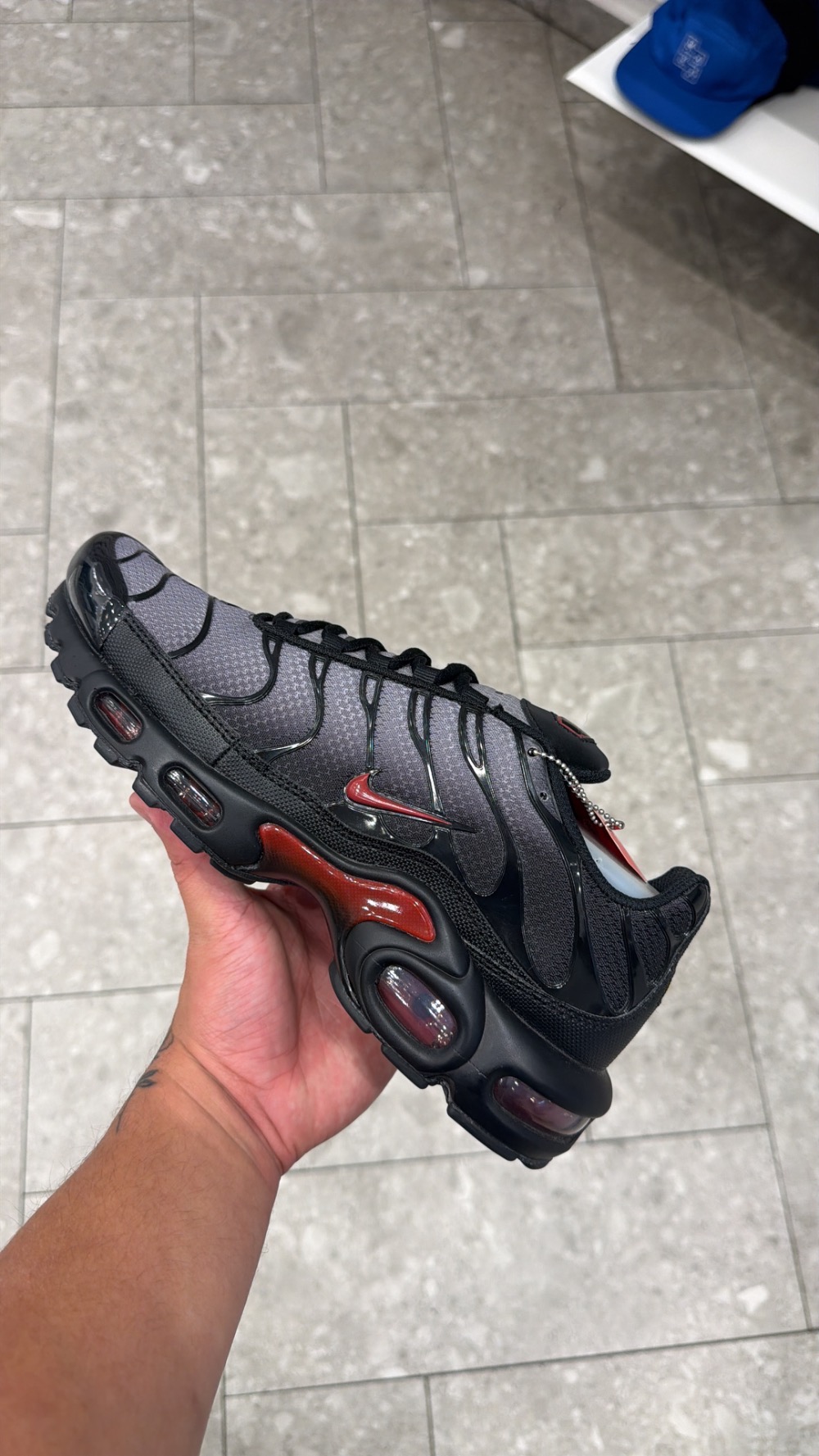 Nike Air Max Plus Black Pencil Point Team Crimson