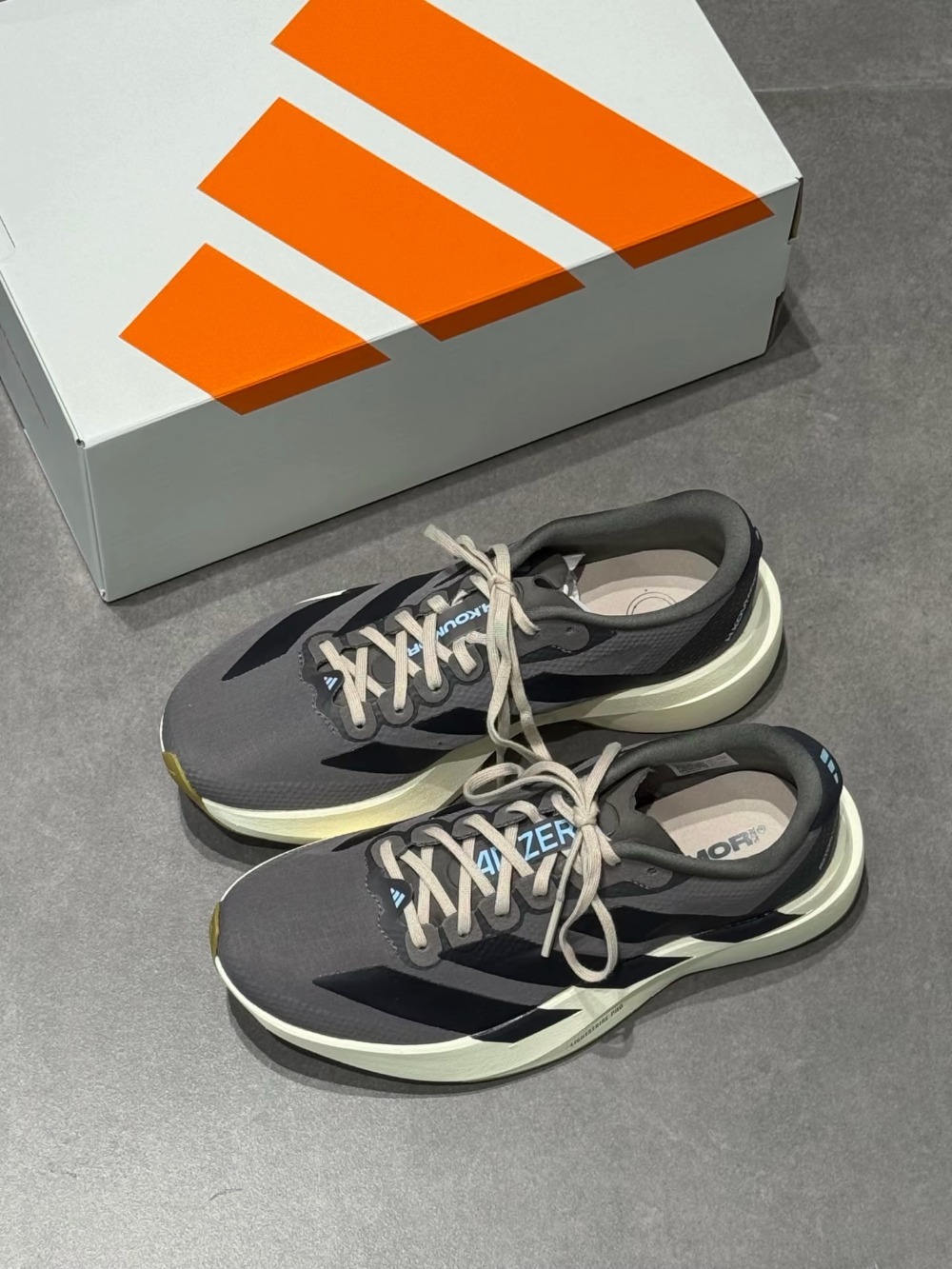 Hermanos Koumori x adidas Adizero EVO SL Charcoal Night Grey Clear Sky