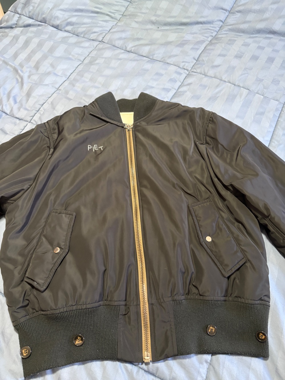 Jaqueta Piet MA-1 Bomber Preta