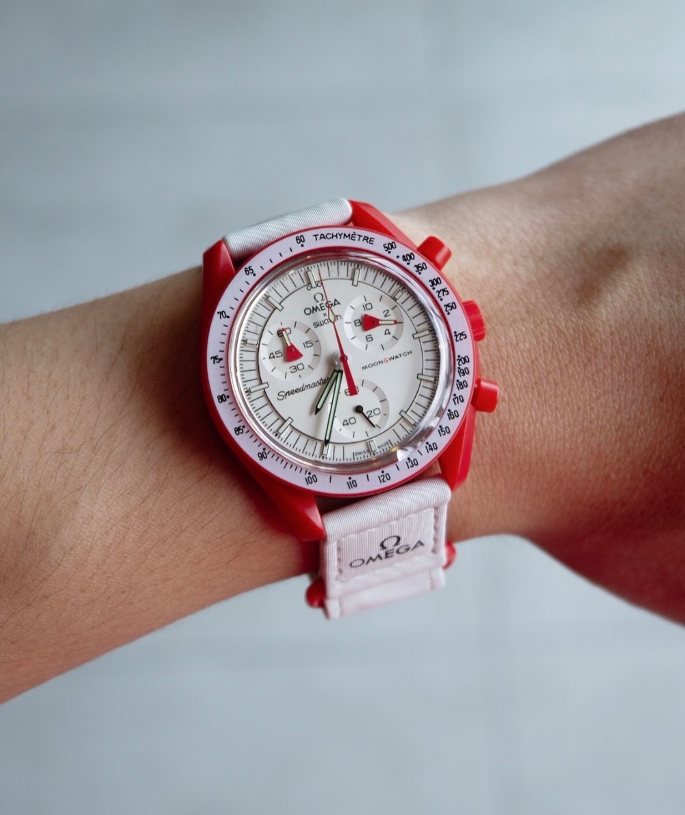 Swatch x Omega Relógio Bioceramic Moonswatch Mission to Mars