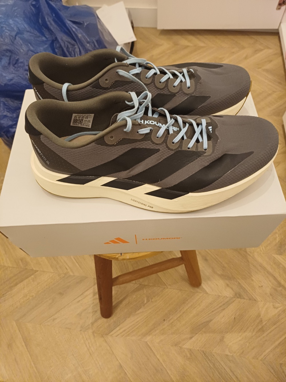 Hermanos Koumori x adidas Adizero EVO SL Charcoal Night Grey Clear Sky