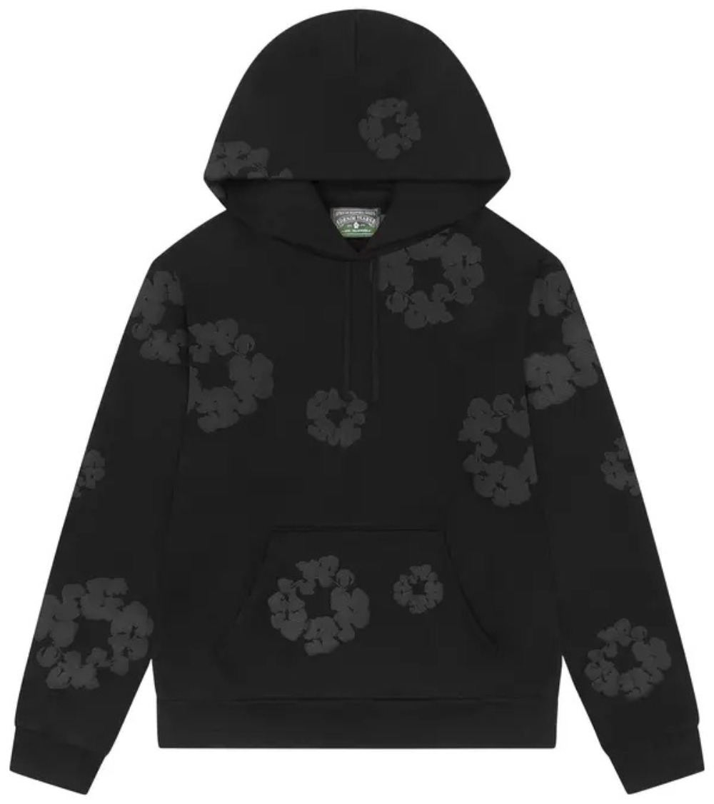 Moletom Denim Tears Cotton Wreath Hoodie Black Monochrome