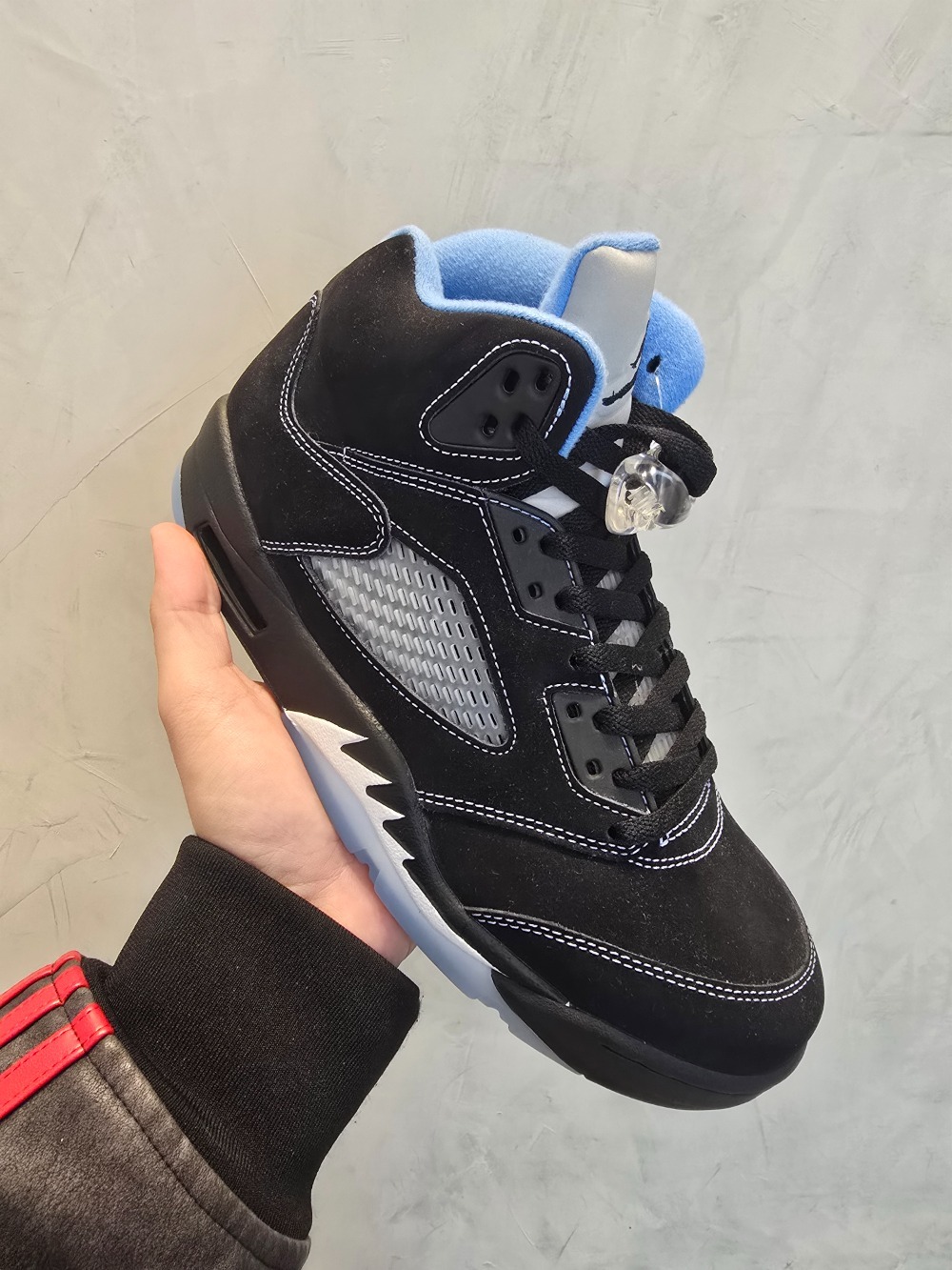 Air Jordan 5 Black Carolina Black University Blue