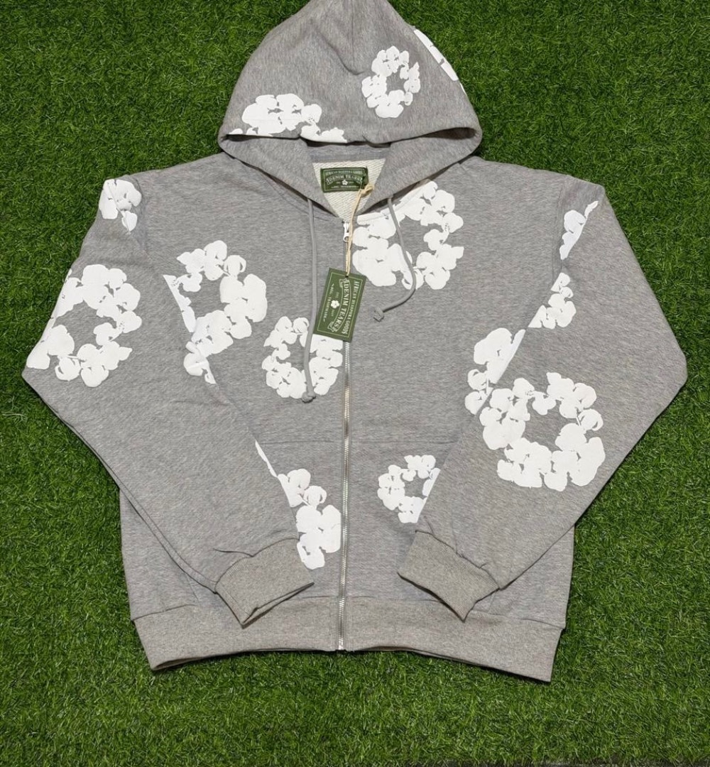 Moletom Denim Tears Cotton Wreath Zip Grey