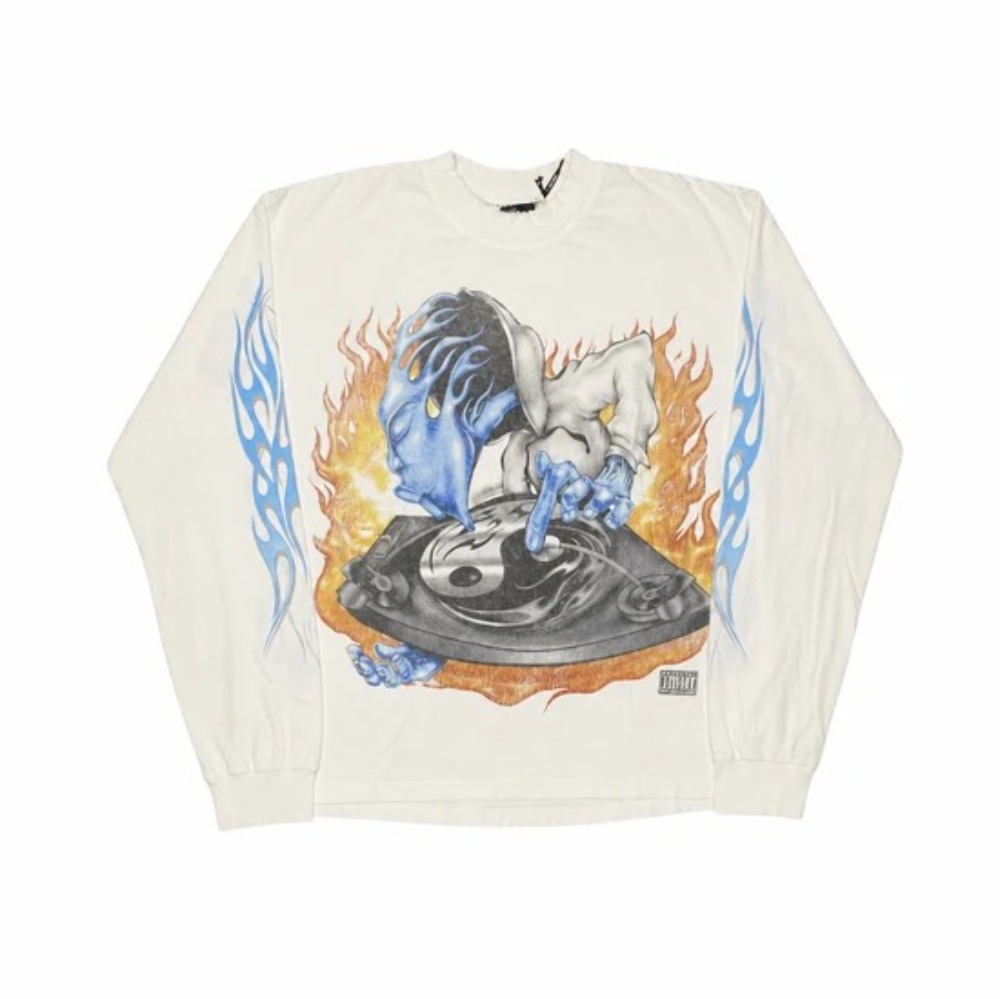 Hellstar  - Camiseta Manga Longa Dj Reversible "Creme"